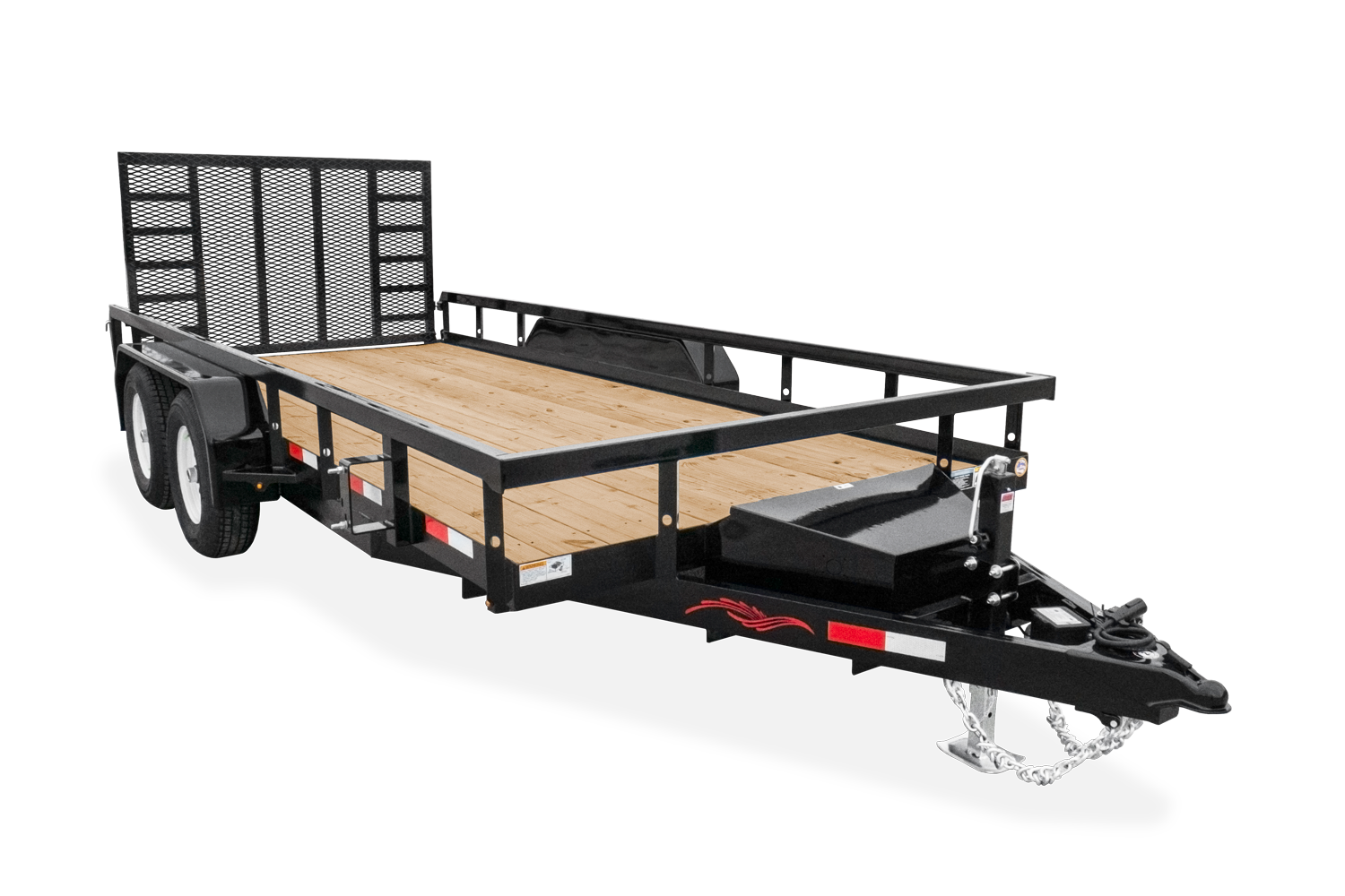 Trailerman | Tube Top Heavy Duty Tandem Axle Utility Trailer | Image | TM HD Tube Top, Front Hero, shown with optional toolbox